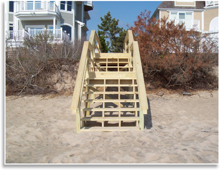 Beach Access Steps and Ramp Construction