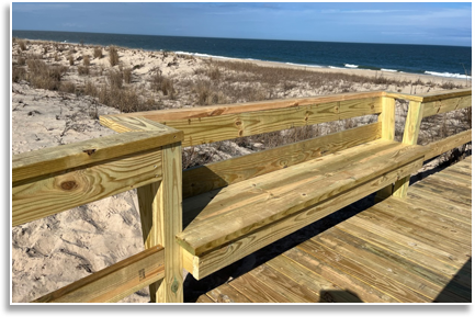 The Chancellery-Indian Beach cantilevered bench